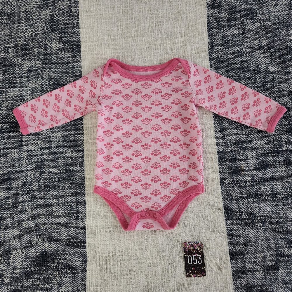 Luvable Friends Floral Pink Onesie (3 to 6 months)